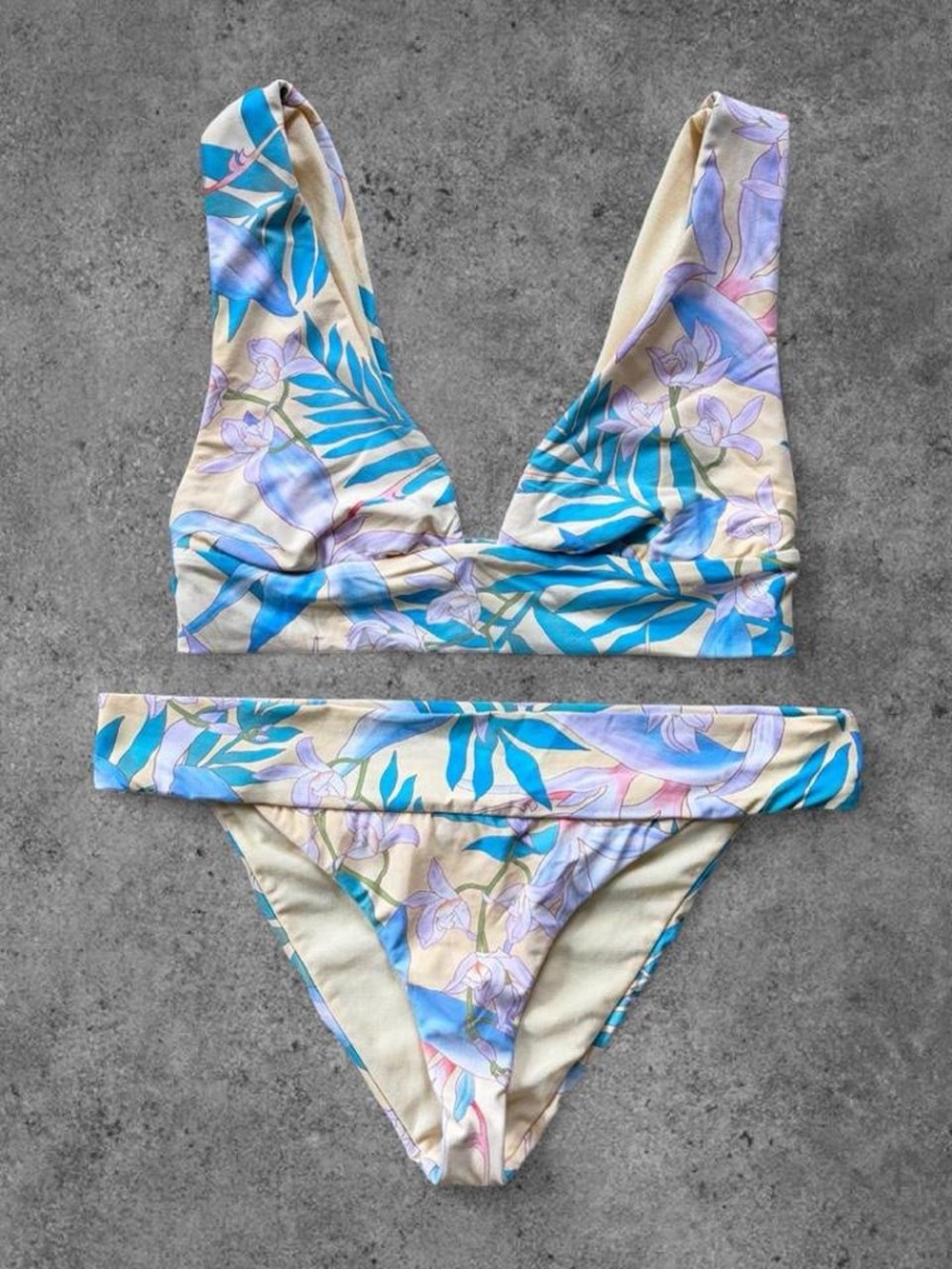 Billabong Yellow Floral 2 Piece Bikini